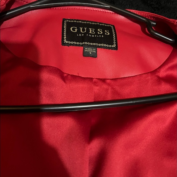 Guess red leather jacket - Picture 4 of 5